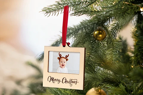 Décoration photo pour arbre de Noël